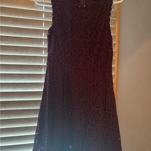Elegant Lace Dress in Deep Purple